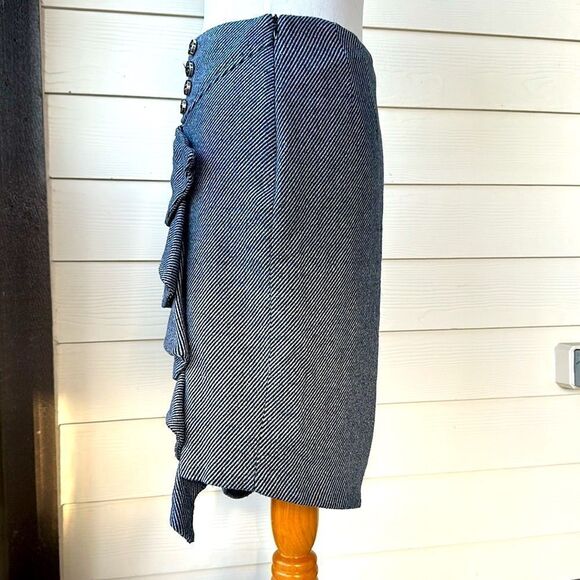 COPY - Eva Franca French Designer Wool Pinstripe Skirt - Picture 6 of 11